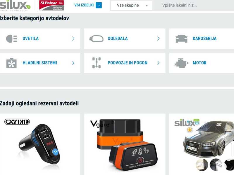 Silux avto deli prispevajo tudi k boljši zmogljivosti vozila